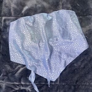 Light Blue Patterned Scarf tube top